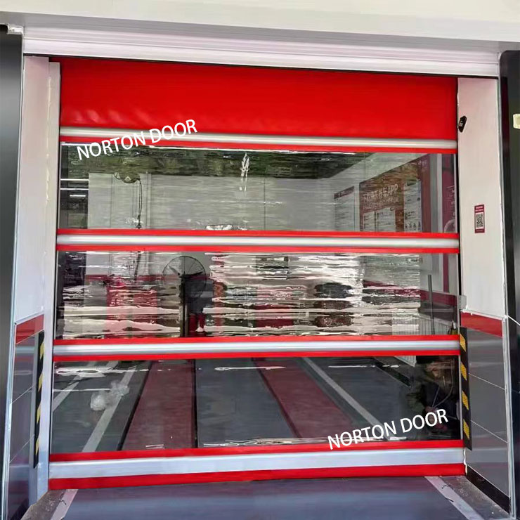 Fast Moving Outdoor Carwash Automatic Pvc High Speed Automatic Roll up Door